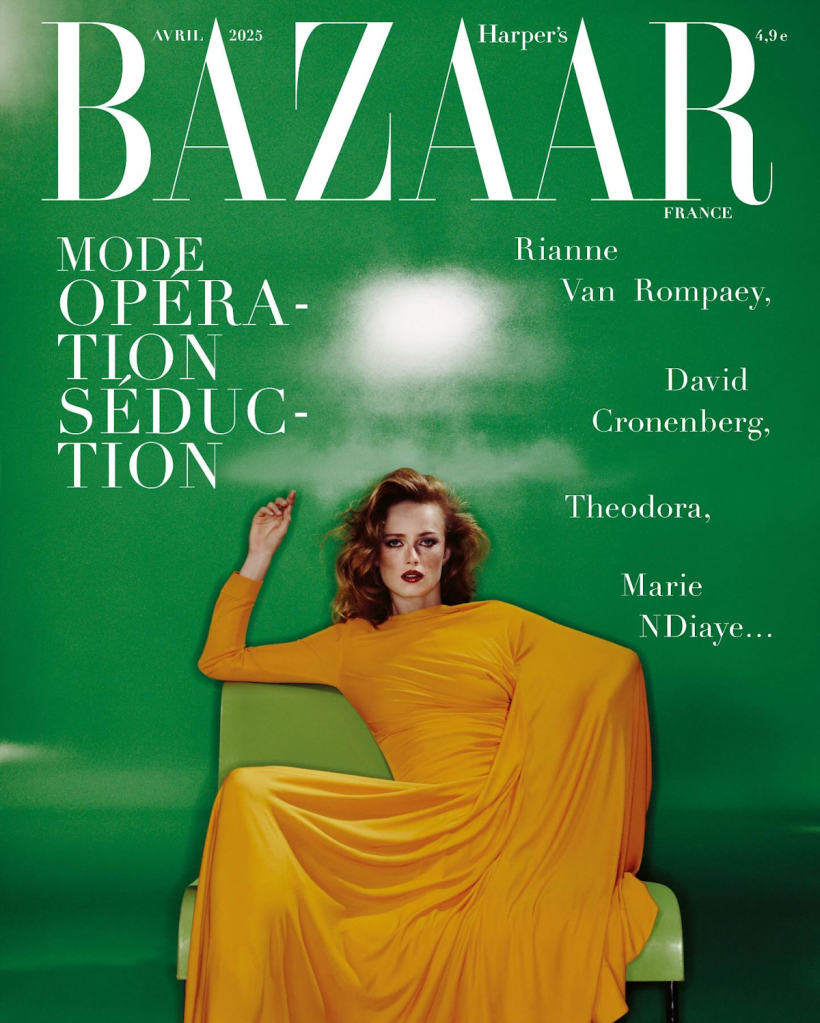 Harper’s Bazaar France April 2025 : Rianne van Rompaey by Carlijn Jacobs