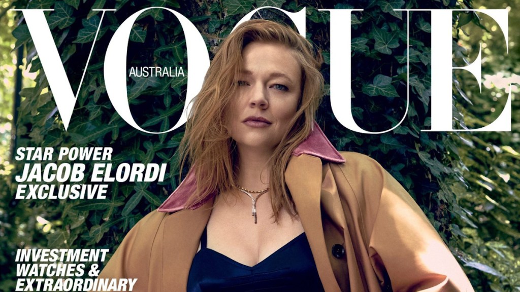 Vogue Australia April 2025 : Sarah Snook by Jesse Lizotte
