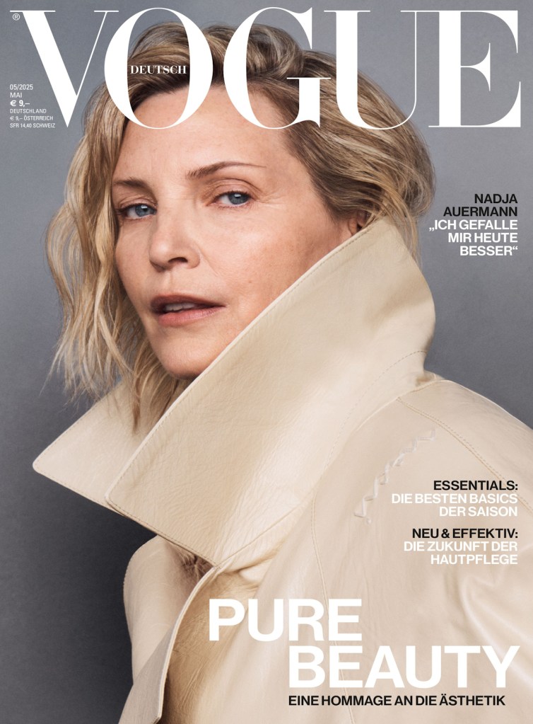 Vogue Germany May 2025 : Nadja Auermann by Scott Trindle